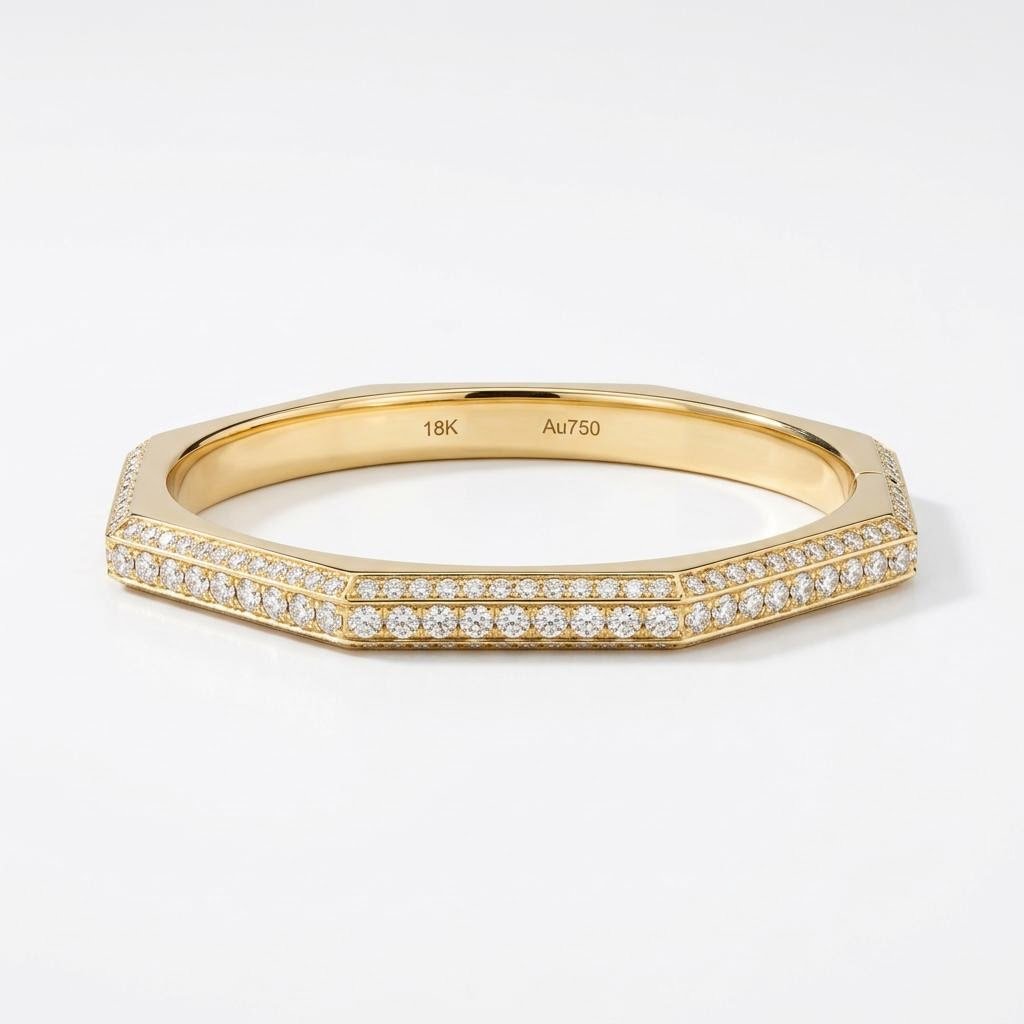 Diamond Accent Octagon Bangle