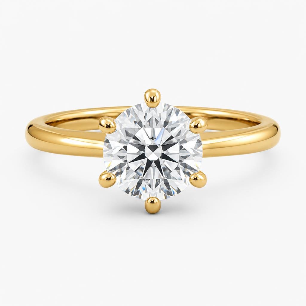Classic Six-Claw Solitaire Ring