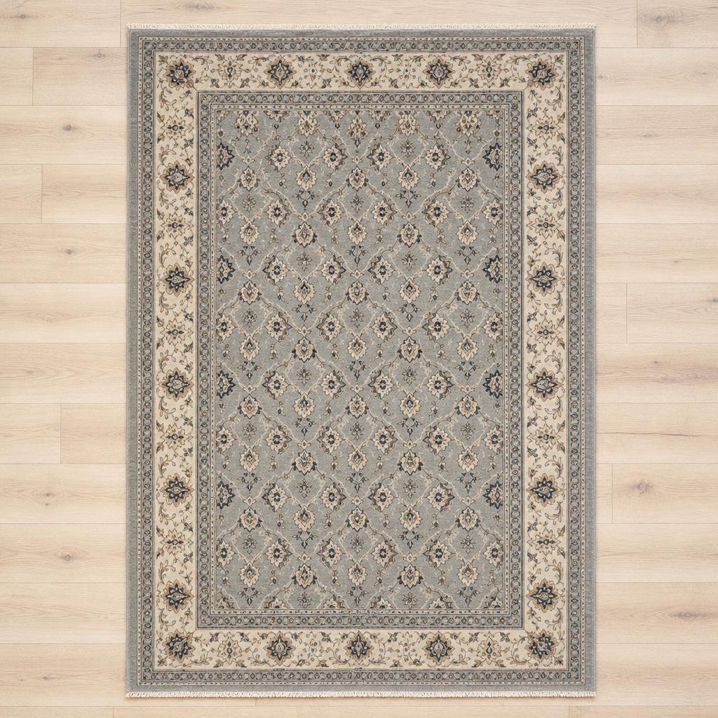 Light Slate Grey Herati Rug 4' 8 x 6' 5