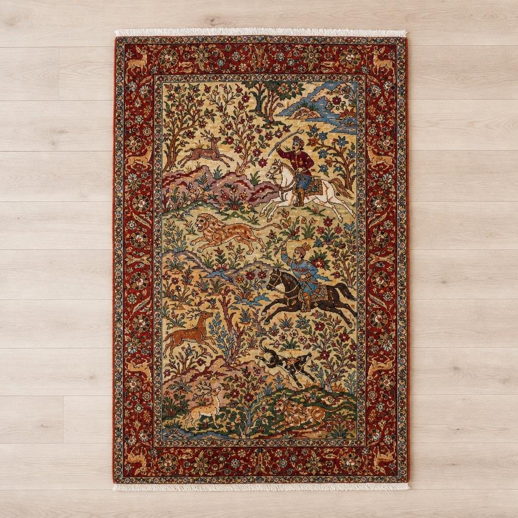 Multi Colored Hunting Rug 3' 1 x 5'