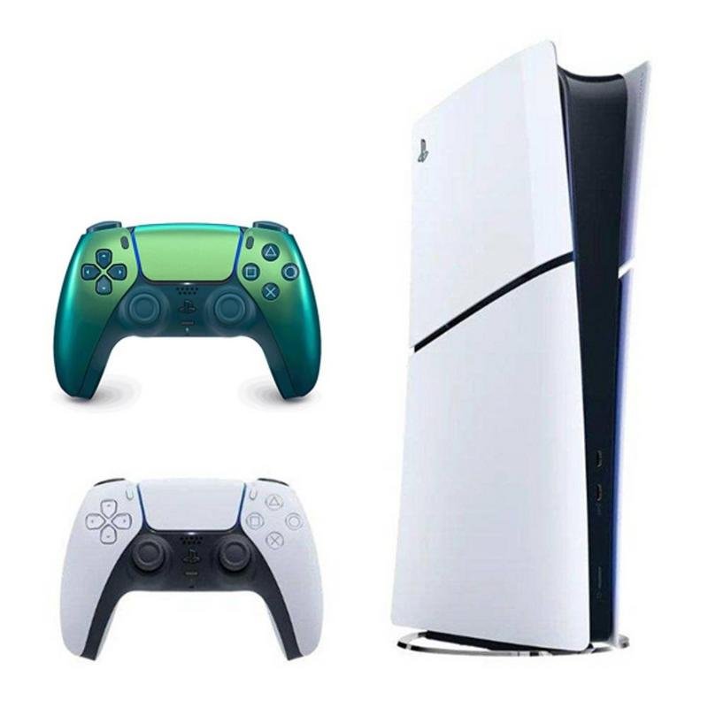 PlayStation 5 Slim - E Chassis Digital Console + DualSense Controller - Chroma Teal