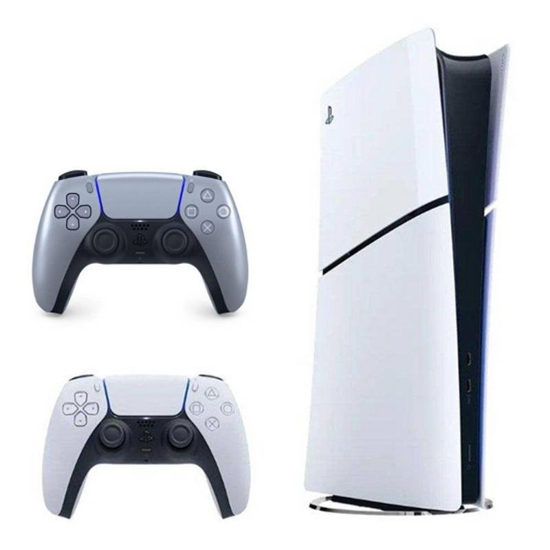 PlayStation 5 Slim - E Chassis Digital Console + DualSense Controller - Sterling Silver