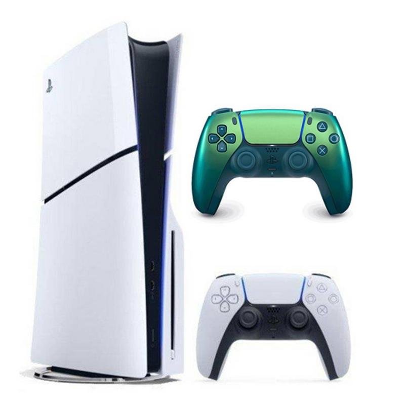 PlayStation 5 Slim - E Chassis Disc Console + DualSense Controller - Chroma Teal